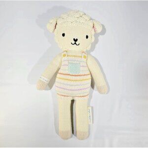 Cuddle and Kind Avery Lamb 13" Knit Plush Doll Stuffed Animal Handmade Knit